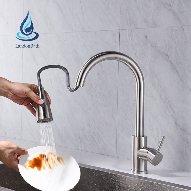 منتجات جديدة حنفية مطبخ 304 أدوات صحية حنفية سحب torneira cozinha monocomando