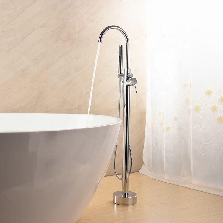 صنبور حوض الاستحمام Cupc with Showerhandle Floor Mount Tub Filler For Showerroom European Style Bathroom Faucet