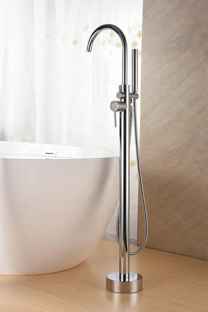 صنبور حوض الاستحمام Cupc with Showerhandle Floor Mount Tub Filler For Showerroom European Style Bathroom Faucet