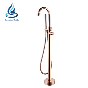 مطلي بالذهب مطلي بالذهب صنبور صنبور حمام ودش حنفيات أرضية حوض استحمام خلاط ماء صنبور ذهبي