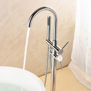 حار بيع Floormount حمام الصنابير حشو النحاس قائما بذاته حوض الاستحمام Tapware للحمامات في الأمازون