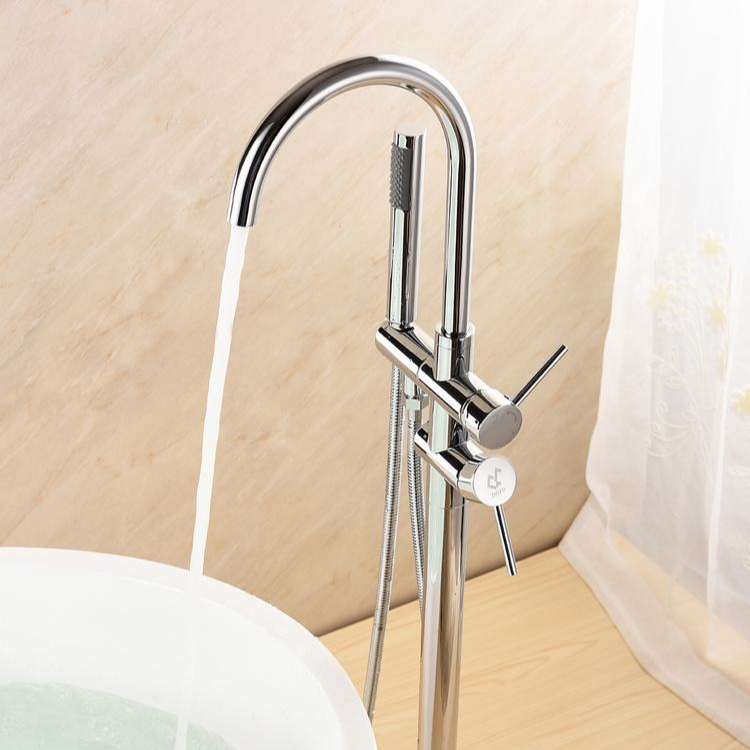 حار بيع Floormount حمام الصنابير حشو النحاس قائما بذاته حوض الاستحمام Tapware للحمامات في الأمازون